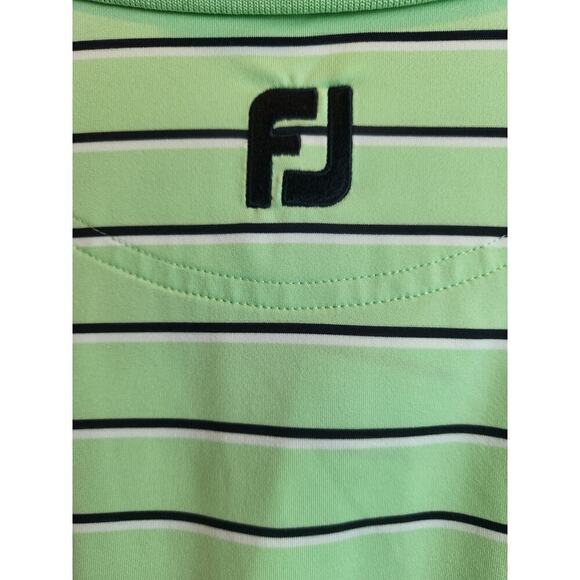 Foot Joy Mens Golf Polo Sz M Striped short sleeve performance classic preppy - Picture 4 of 7